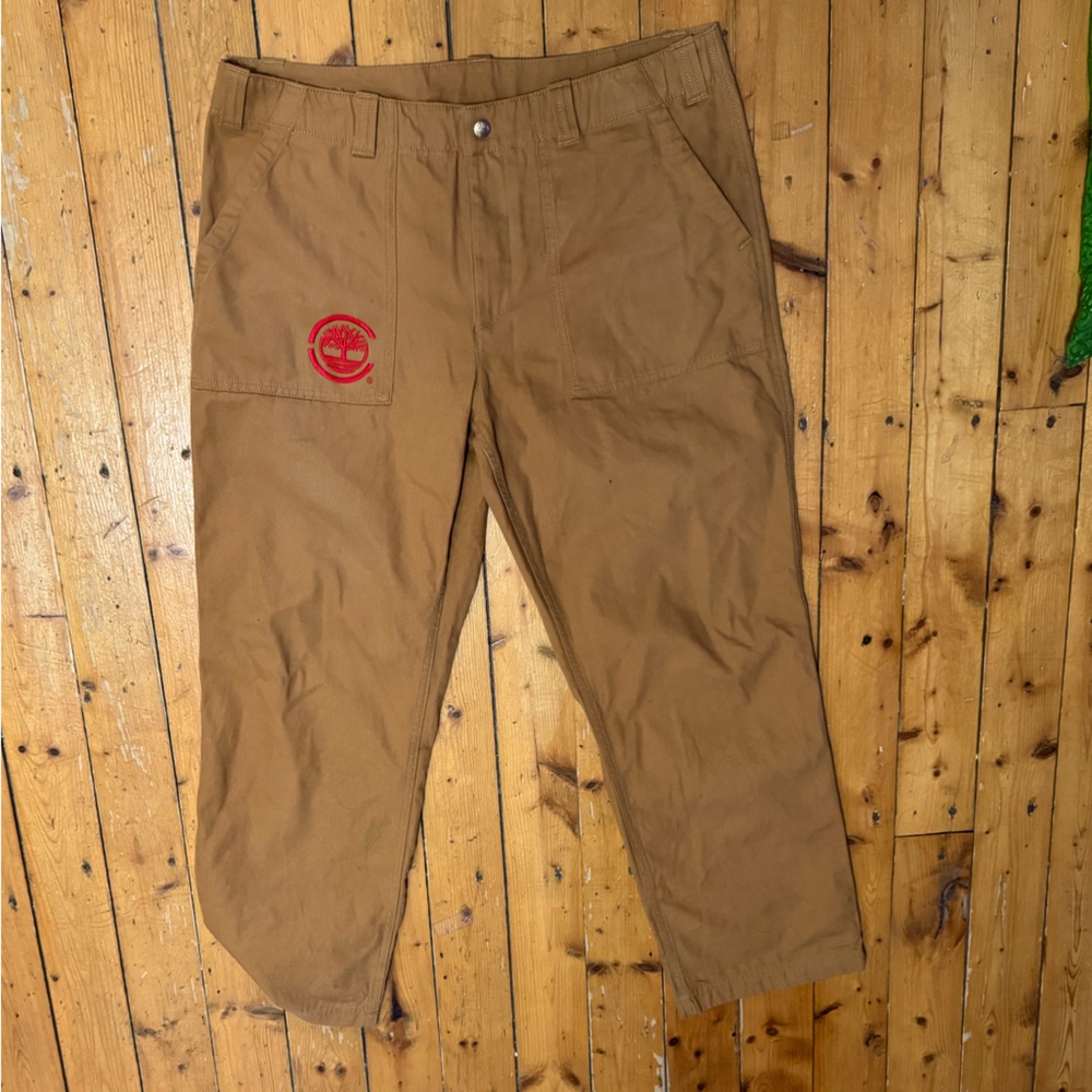 Timberland Men's embroidered Brown Cargo Pants